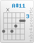 Accord A#11 (6,x,6,5,4,4)